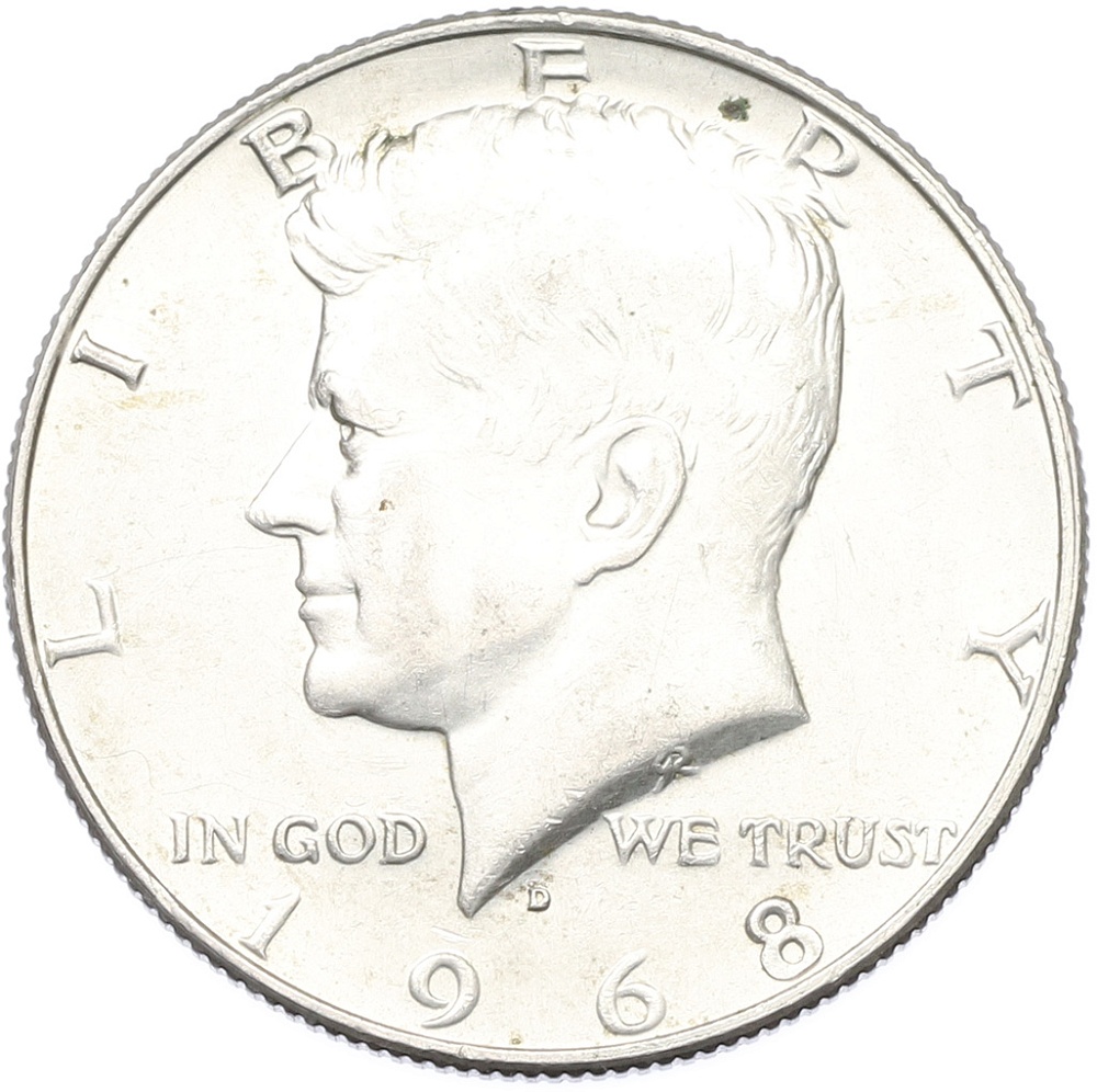 1/2 доллара (50 центов) 1968 года D США — Фото №1