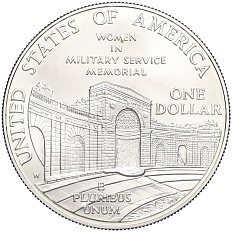1 доллар 1994 года W США «Мемориал женщинам на военной службе» — Фото №2