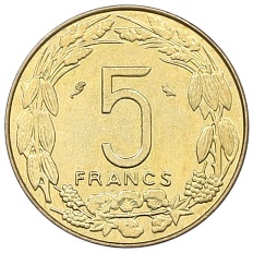 5 франков 1965 года Экваториальная Африка (Камерун) — Фото №2