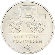 5 марок 1990 года Восточная Германия (ГДР) «500 лет почте» — Фото №1
