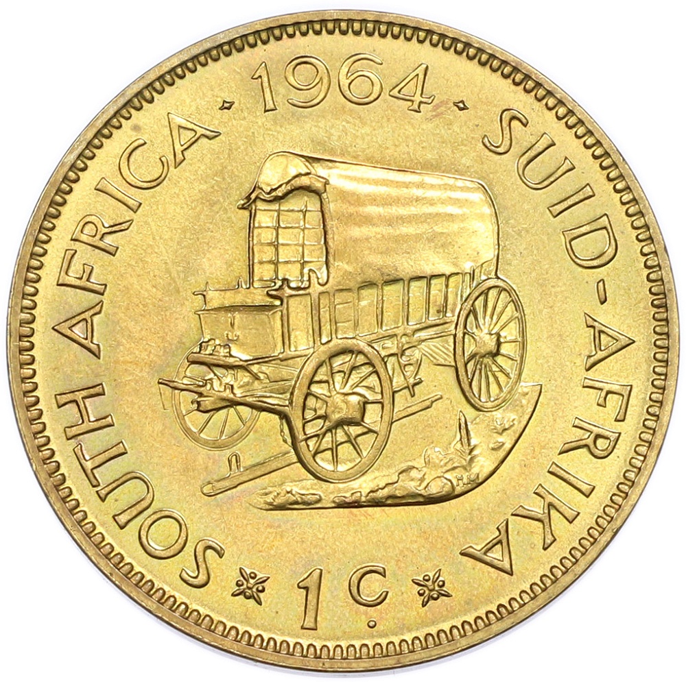 1 цент 1964 года ЮАР — Фото №1