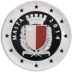 10 евро 2014 года Мальта «40 лет Республике Мальта» — Фото №2