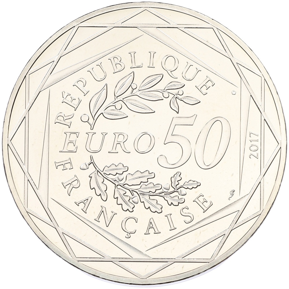 50 евро 2017 года Франция «Франция Жана-Поля Готье — Петух и курица» — Фото №2