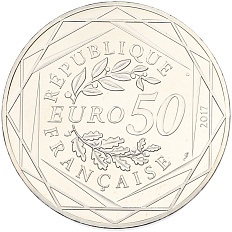 50 евро 2017 года Франция «Франция Жана-Поля Готье — Петух и курица» — Фото №2