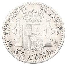 50 сентимо 1904 (10) года Испания — Фото №2