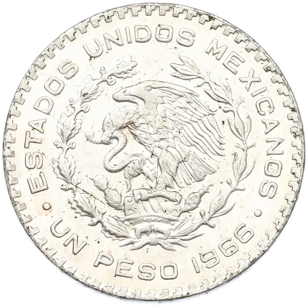 1 песо 1966 года Мексика — Фото №1