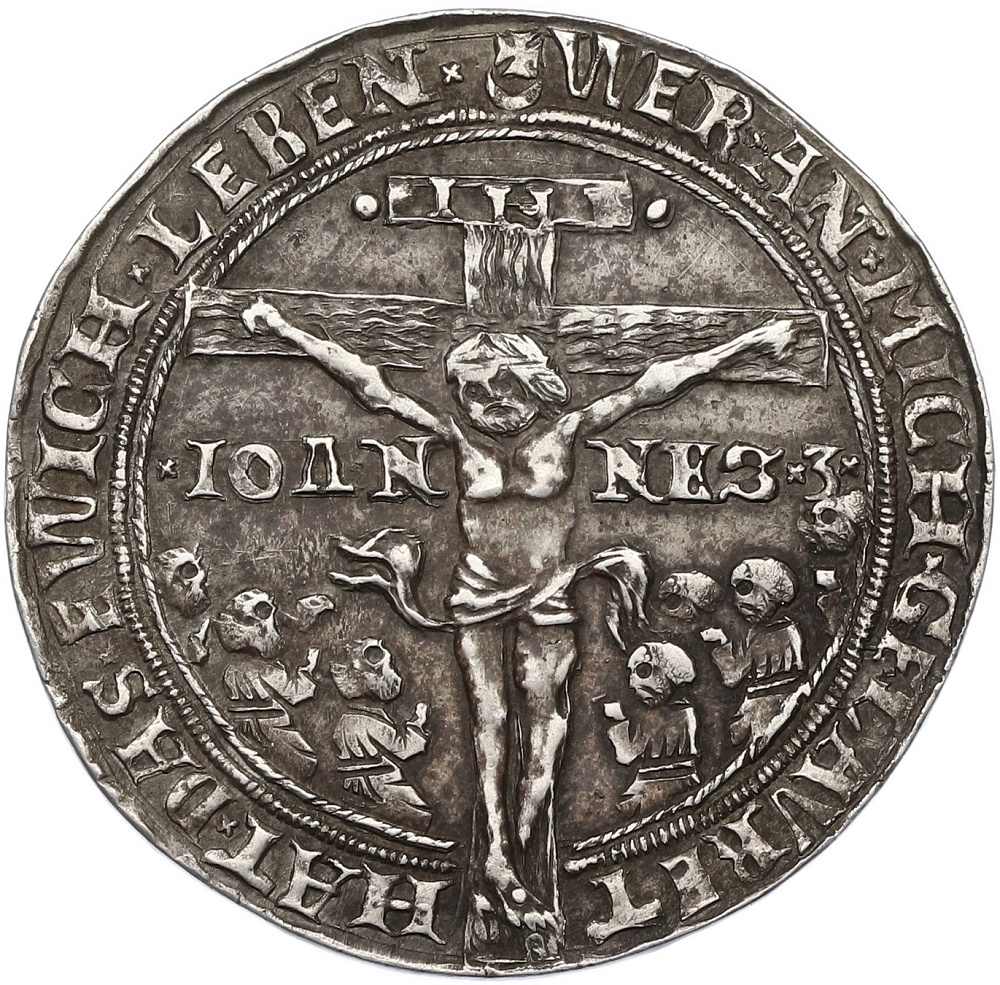 1/2 талера 1528 года Саксония «Чумной талер» — Фото №2
