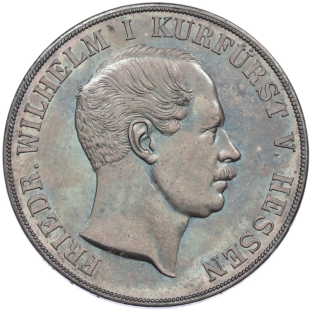 2 талера 1854 года Гессен-Кассель — Фото №1