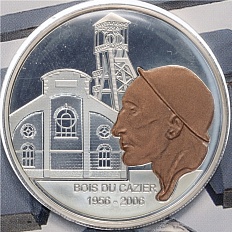 10 евро 2006 года Бельгия «50 лет катастрофе на шахте Буа-дю-Казье» (Цветное покрытие) — Фото №1