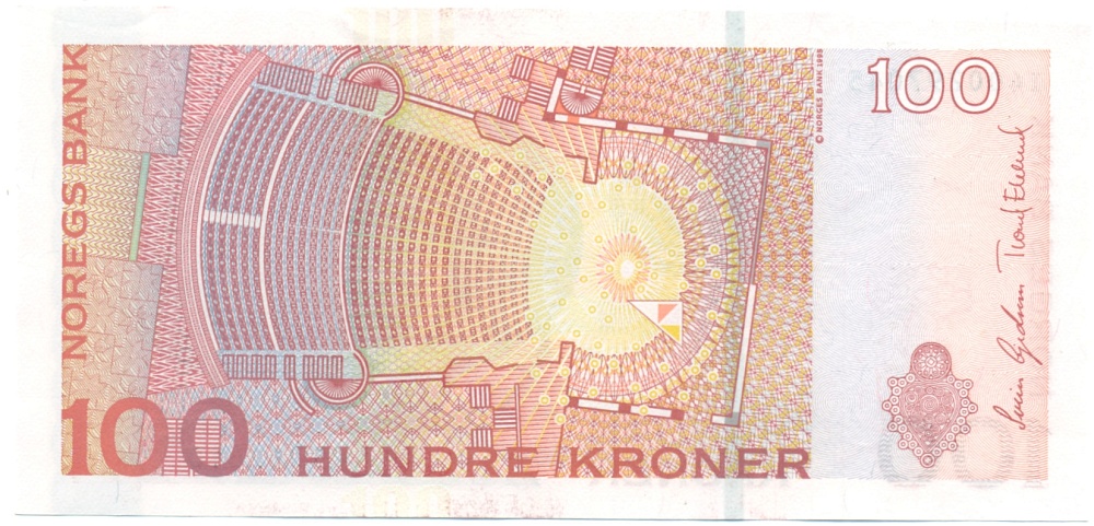 100 крон 2010 года Норвегия — Фото №2