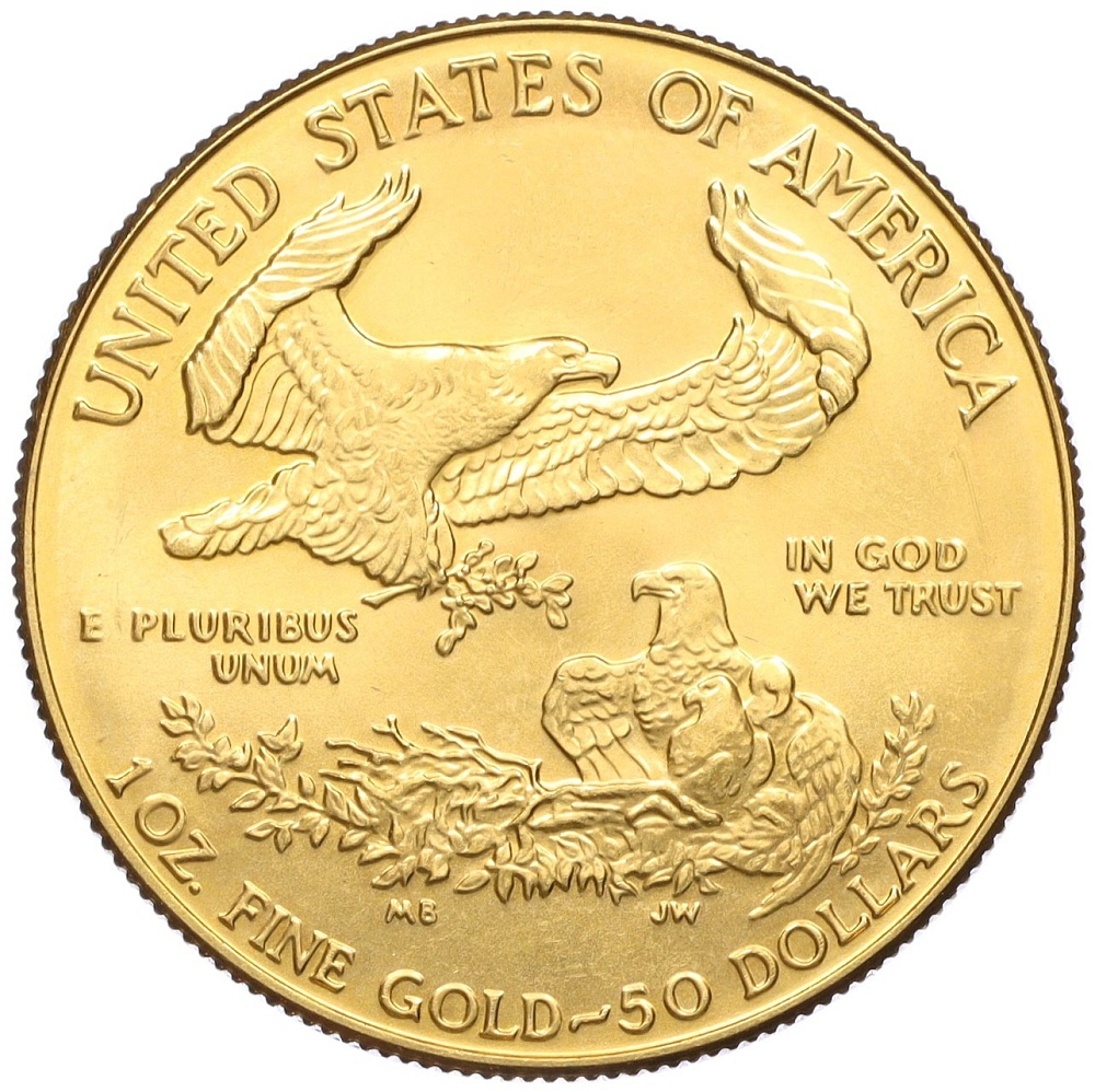 50 долларов 1986 года США «Американский золотой орел» — Фото №2