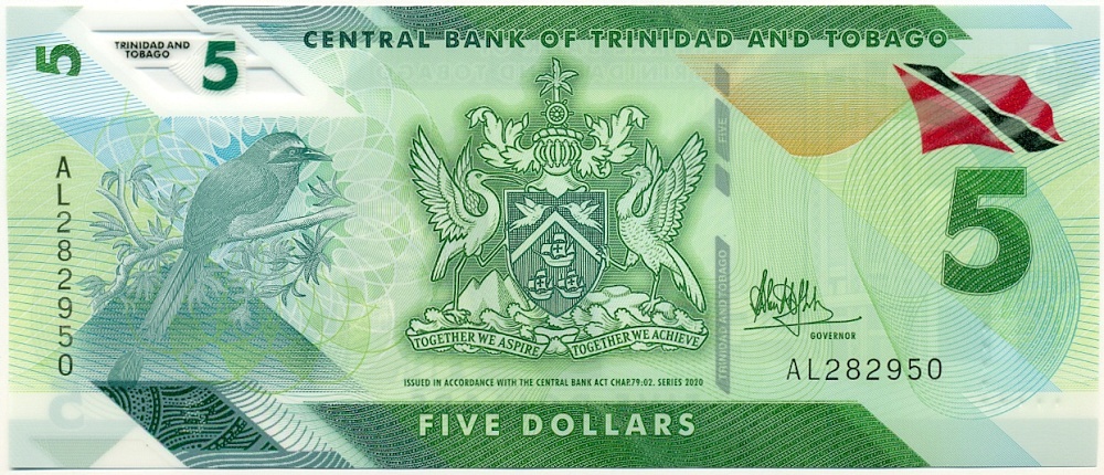 5 долларов 2020 года Тринидад и Тобаго — Фото №1