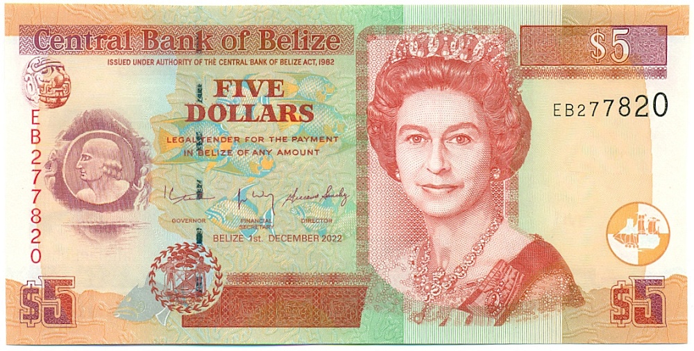 5 долларов 2022 года Белиз — Фото №1