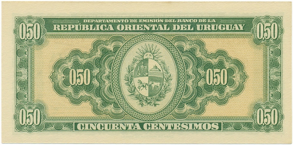 50 сентесимо 1939 года Уругвай — Фото №2