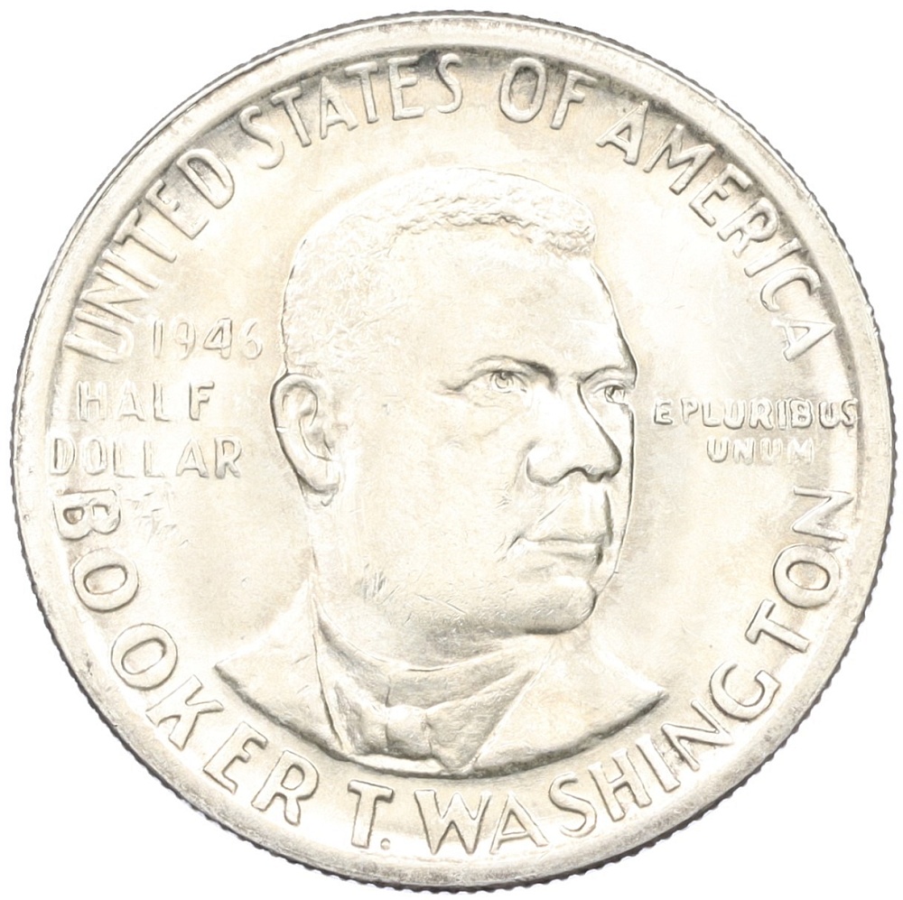 1/2 доллара (50 центов) 1946 года США «Букер Талиафер Вашингтон» — Фото №1