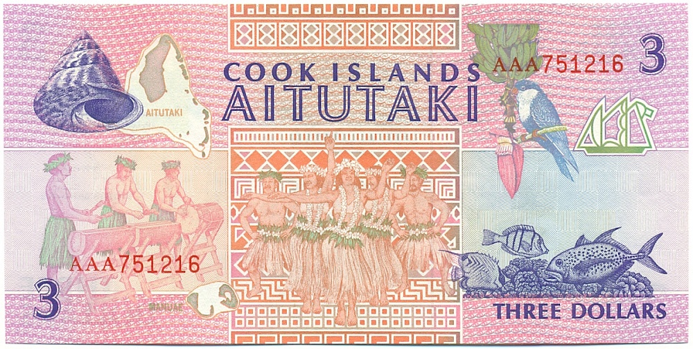 3 доллара 1992 года Острова Кука — Фото №2