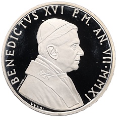 10 евро 2011 года Ватикан «60 лет рукоположению Бенедикта XVI» — Фото №2