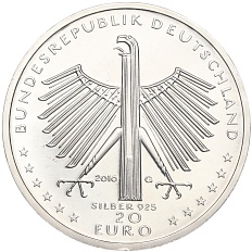 20 евро 2016 года Германия «125 лет со дня рождения Отто Дикса» — Фото №2