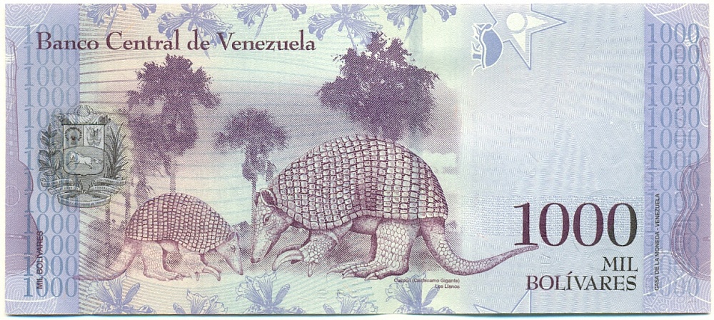 1000 боливаров 2017 года Венесуэла — Фото №2