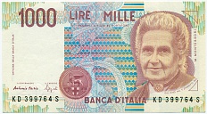 1000 лир 1994 года Италия — Фото №1