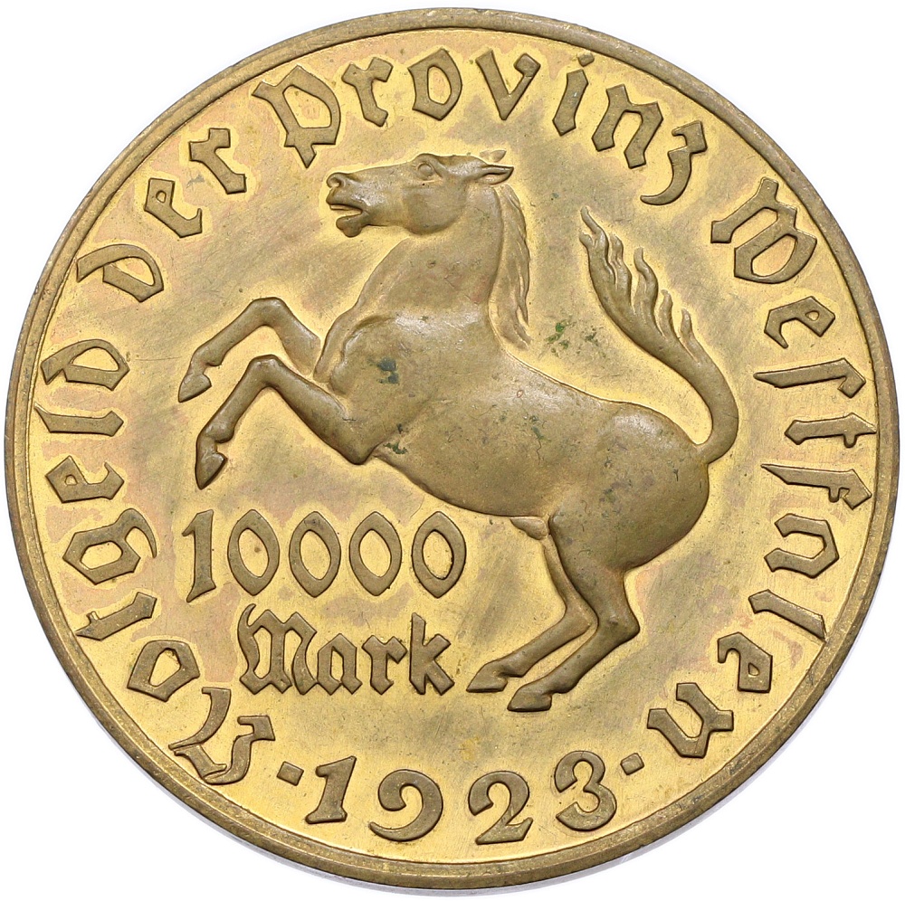 10000 марок 1923 года Германия — Вестфалия (Нотгельд) — Фото №1