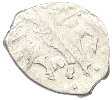 Копейка 1547-1584 года ЮР Иван IV «Грозный» (Новгород) КГ81 (Ст.редк.VIII) — Фото №1