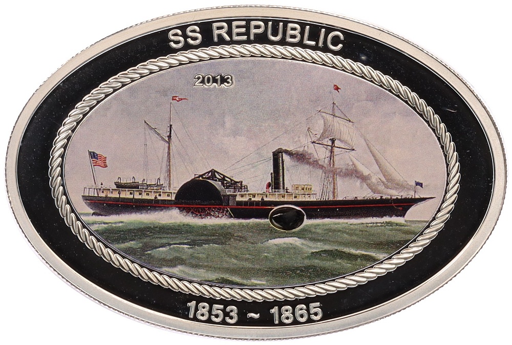 5 долларов 2013 года Острова Кука «Пароход SS Republic» — Фото №1