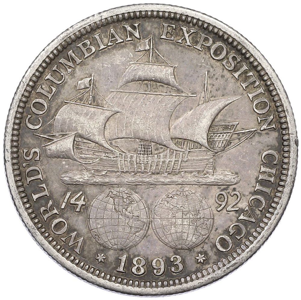 1/2 доллара (50 центов) 1893 года США «Колумбийская выставка в Чикаго» — Фото №1
