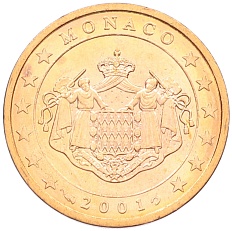 2 евроцента 2001 года Монако — Фото №1