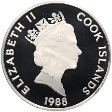 50 долларов 1988 года Острова Кука «Великие исследователи — Бартоломеу Диаш» — Фото №2