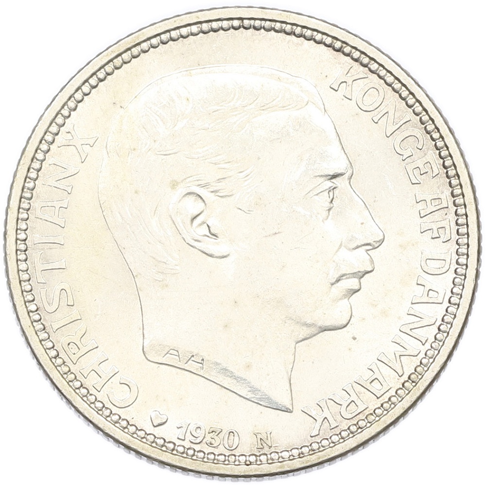2 кроны 1930 года Дания «60 лет со дня рождения Короля Кристиана X» — Фото №2