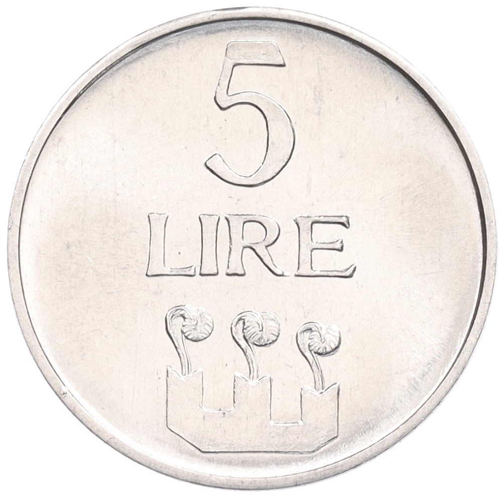 5 лир 1972 года Сан-Марино — Фото №1