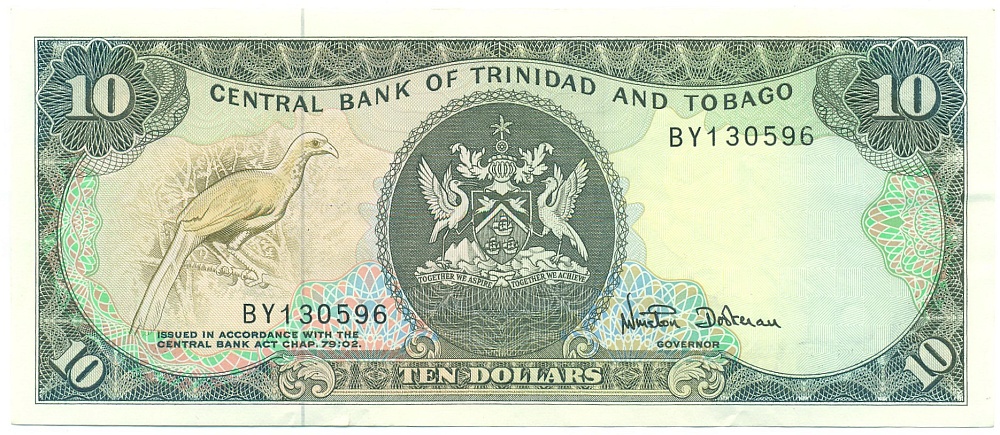 10 долларов 1985 года Тринидад и Тобаго — Фото №1