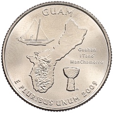 1/4 доллара (25 центов) 2009 года P США «Штаты и территории — Гуам» — Фото №1