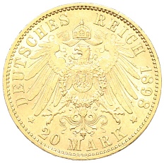 20 марок 1898 года Германия (Пруссия) — Фото №2