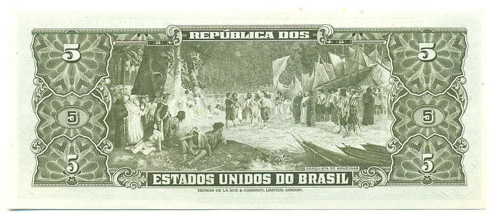 5 крузейро 1964 года Бразилия — Фото №2