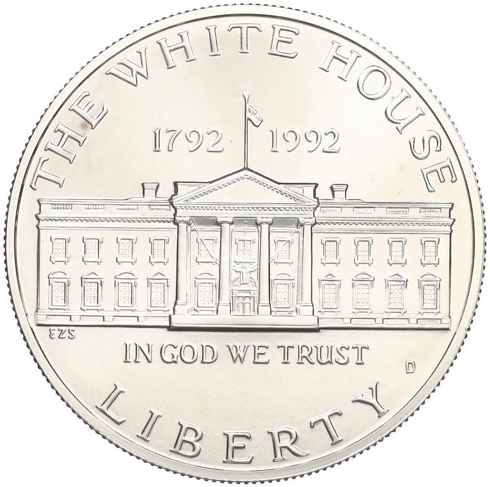 1 доллар 1992 года D США «200 лет Белому Дому» — Фото №1