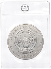 50 франков 2012 года Руанда «Африканская унция — Носорог» — Фото №2