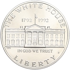 1 доллар 1992 года D США «200 лет Белому Дому» — Фото №1