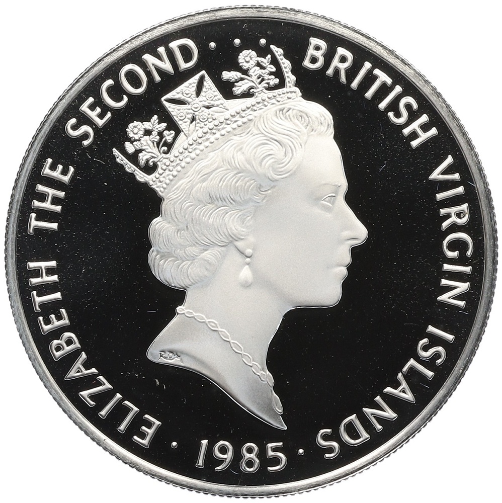 20 долларов 1985 года Британские Виргинские острова «Сокровища затонувших кораблей — Колокола» — Фото №2