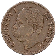 1 чентезимо 1895 года Италия — Фото №2