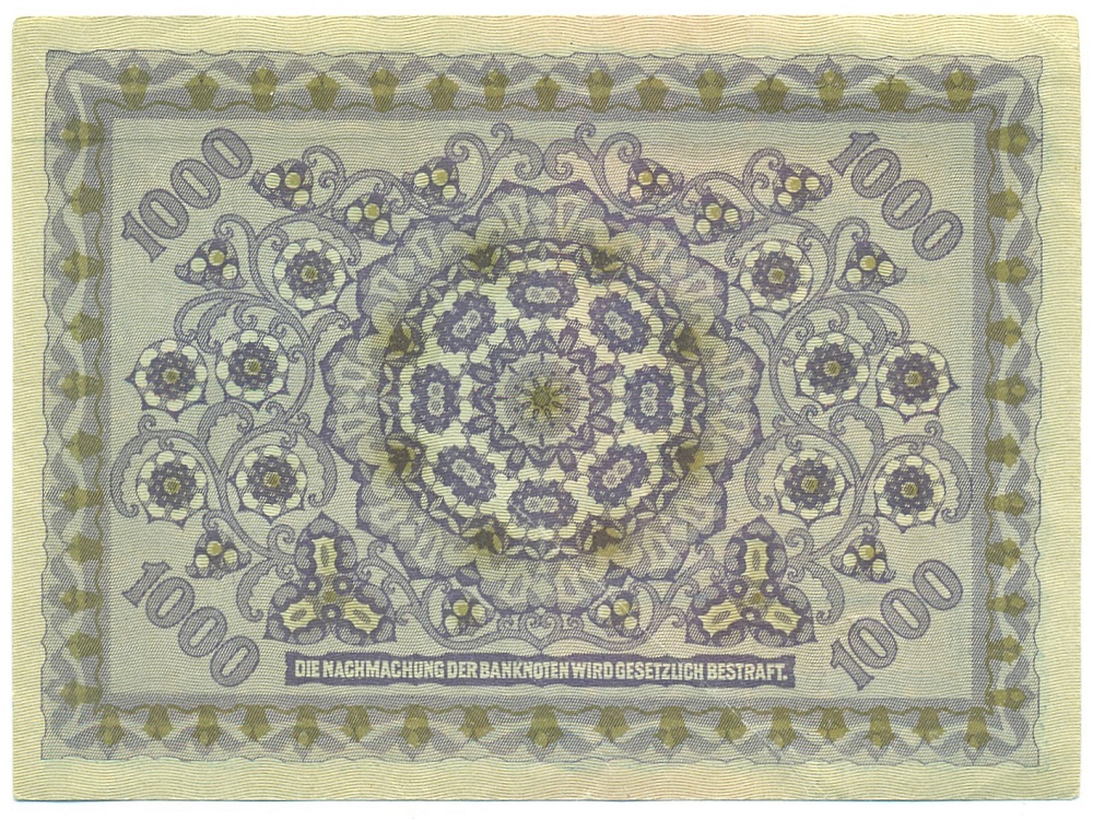1000 крон 1922 года Австрия — Фото №2