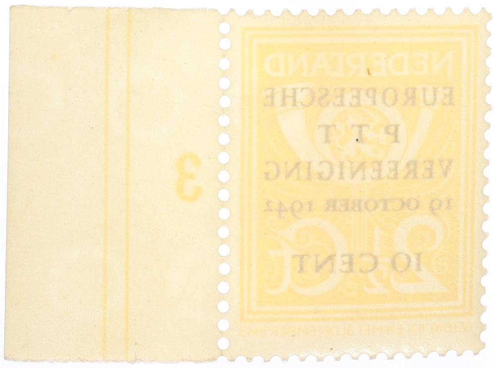 Почтовая марка 10 центов 1943 года Нидерланды — Фото №2