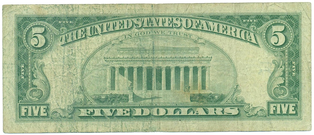 5 долларов 1963 года США — Фото №2