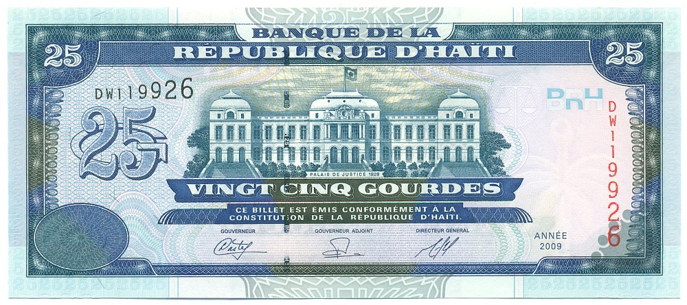 25 гурдов 2009 года Гаити — Фото №1