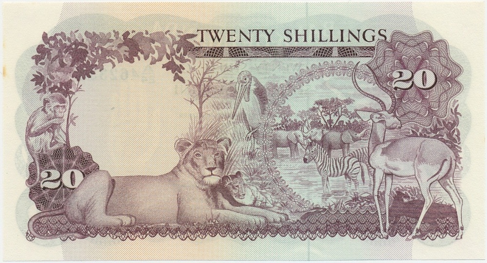 20 шиллингов 1966 года Уганда — Фото №2