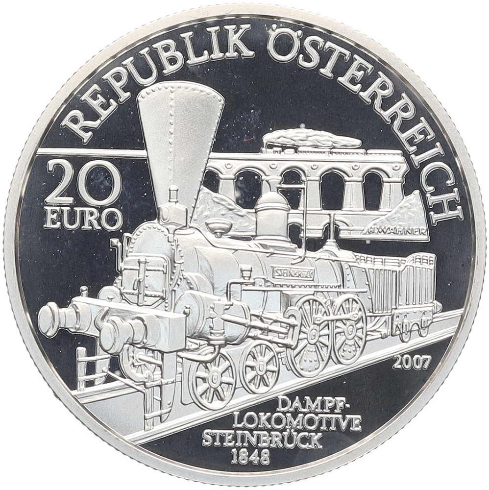 20 евро 2007 года австрия «Австрийская железная дорога — Южная железная дорога» — Фото №2