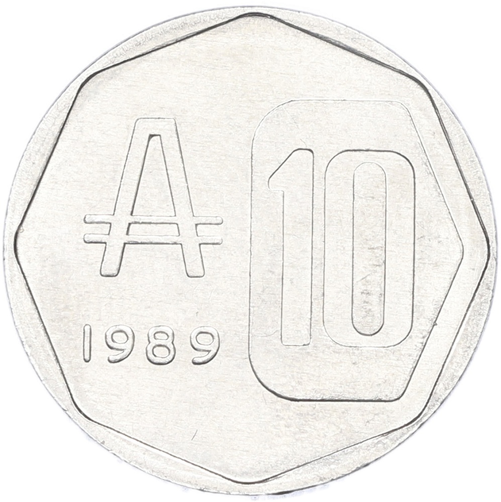 10 аустралей 1989 года Аргентина — Фото №1