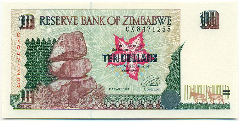 10 долларов 1997 года Зимбабве — Фото №1
