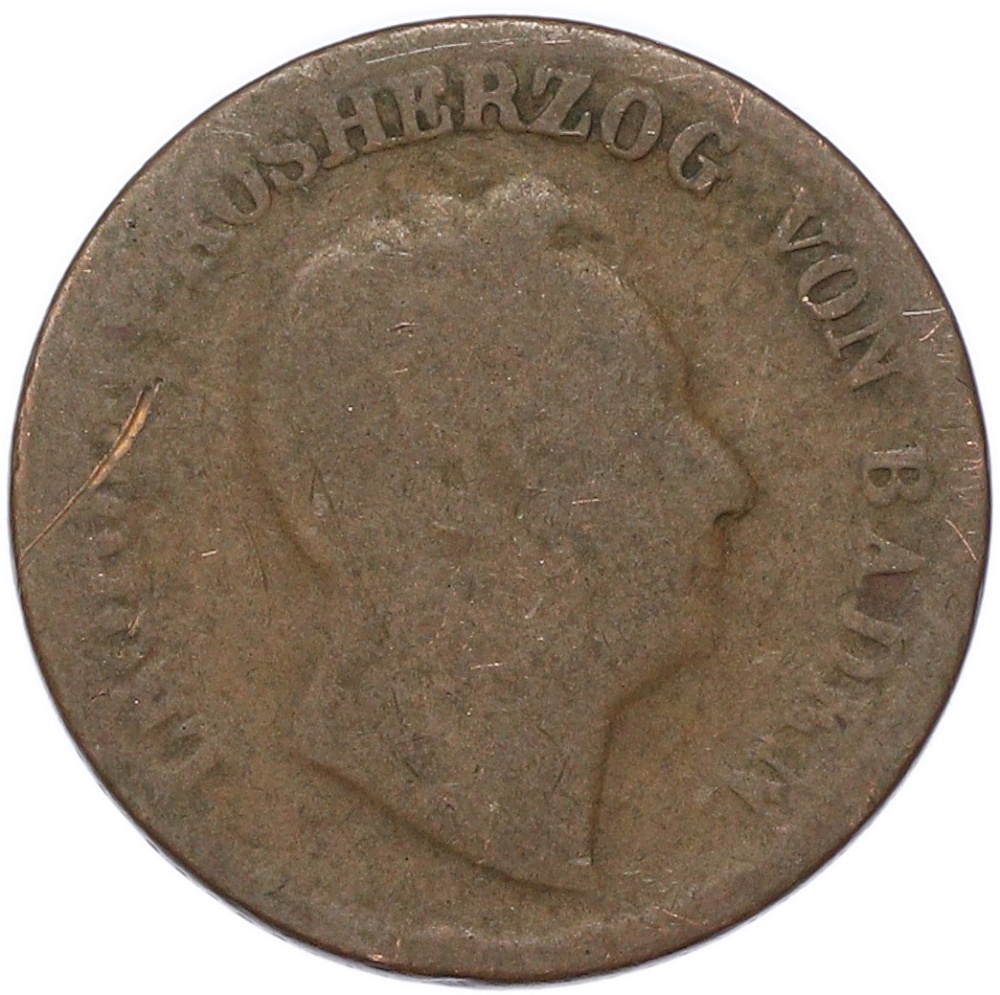 1 крейцер 1851 года Баден — Фото №2